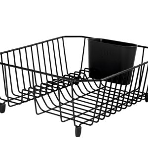 Rubbermaid 14.3 in. L X 12.4 in. W X 5.3 in. H Black Steel Dish Drainer