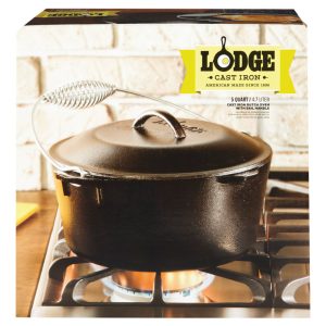 Lodge Logic Cast Iron Dutch Oven 10.25 in. 5 Black