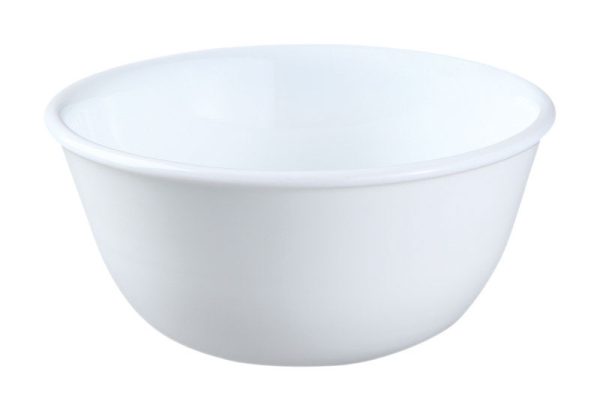 Corelle 12 oz Winter Frost Glass/Porcelain Soup/Dessert Cup Bowl 5.5 in. D 4 pk