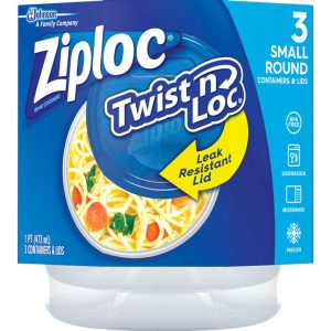 Ziploc Twist N Loc 16 oz Clear Food Storage Container 3 pk