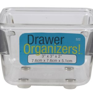 iDesign Linus 3 in. H X 3 in. W X 2 in. D Plastic Drawer Organizer