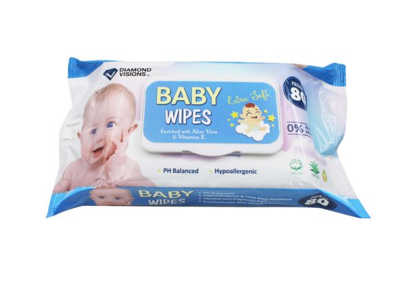 Diamond Visions Baby Wipes 80 pk