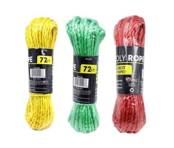 Diamond Visions 1/4 in. D X 72 in. L Assorted Twisted Poly Rope