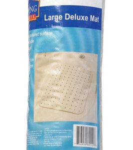 Living Accents 31-1/2 in. L X 15 in. W Clear Vinyl Bath Mat Latex Free