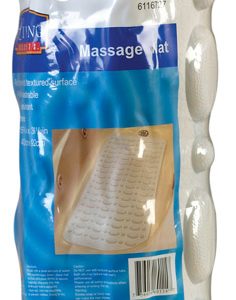 Living Accents 36 in. L X 15-3/4 in. W White Vinyl Massage Bath Mat Latex Free