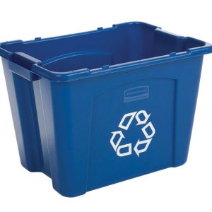 Rubbermaid 14 gal Blue Resin Recycling Tote