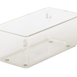 iDesign Linus 3 in. H X 4 in. W X 8 in. D Plastic Drawer Organizer
