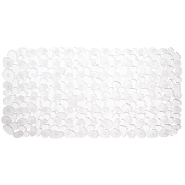 iDesign 26-1/2 in. L X 13-3/4 in. W Clear PVC Bath Mat