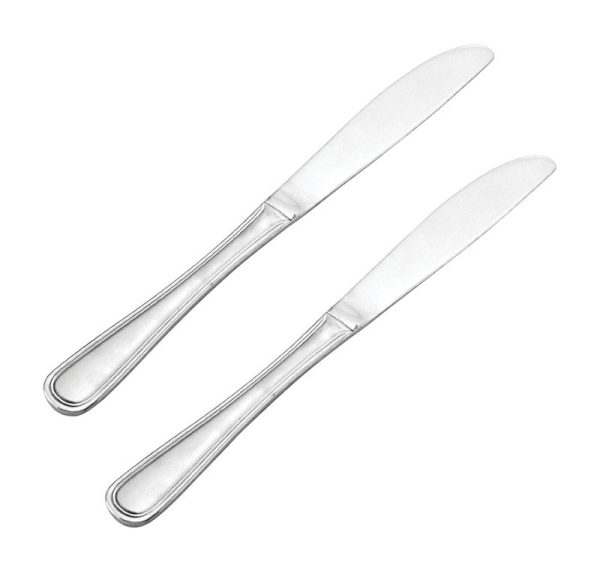 Pfaltzgraff Silver Stainless Steel Flatware Dinner Knife Set 2 pc