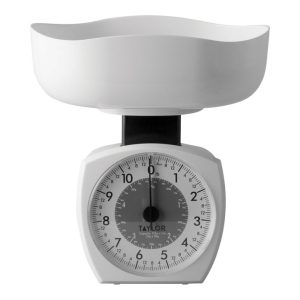 Taylor White Analog Kitchen Scale 11 lb