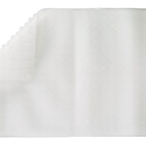 Living Accents 28 in. L X 16 in. W Clear Thermo Plastic Elastomer Bath Mat Latex Free