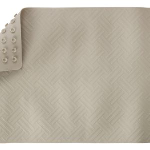 Living Accents 28 in. L X 16 in. W Beige Thermo Plastic Elastomer Bath Mat Latex Free