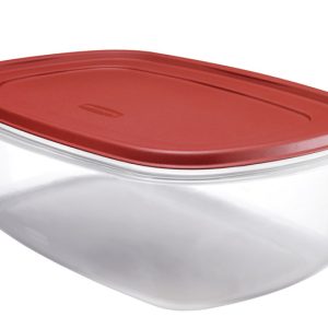 Rubbermaid 2.5 gal Clear/Red Food Storage Container 1 pk