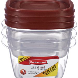 Rubbermaid White Food Storage Container Set 3 pk