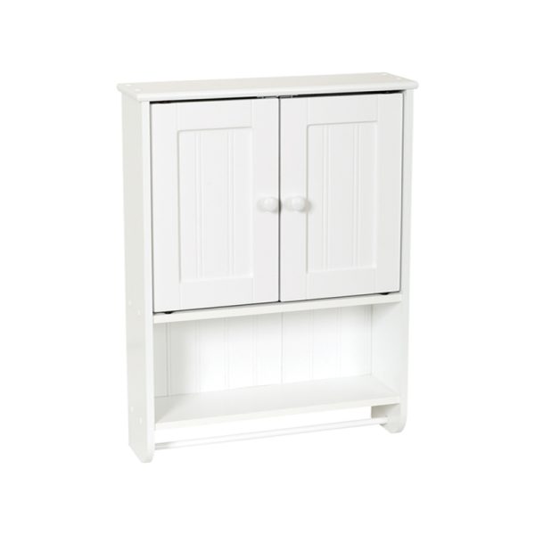 Zenith 25.63 in. H X 19.4 in. W X 5.75 in. D White Wood Wall Cabinet