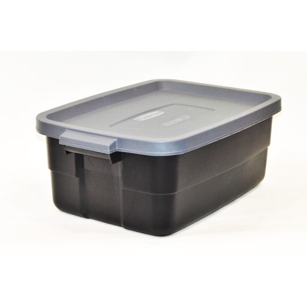 Rubbermaid Roughneck 10 gal Black/Gray Storage Box 8.7 in. H X 15.9 in. W X 23.875 in. D Stackable