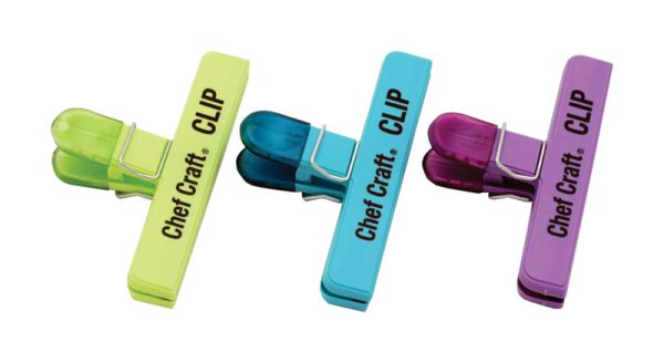 Chef Craft Assorted Colors Plastic Bag Clip