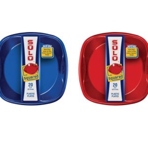 Solo Plastic Everyday Square Plates 12 pk