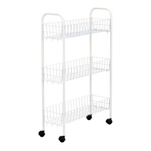Household Essentials Slimline 30 in. H X 19.5 in. W X 7 in. D Metal 3-Shelf 3 Shelf Laundry Rack