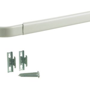 Kenney Enamel White Curtain Rod 28 in. L X 48 in. L