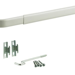 Kenney Enamel White Curtain Rod 48 in. L X 86 in. L