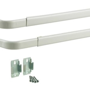 Kenney Enamel White Double Curtain Rod 28 in. L X 48 in. L