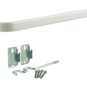 Kenney Enamel White Curtain Rod 48 in. L X 86 in. L