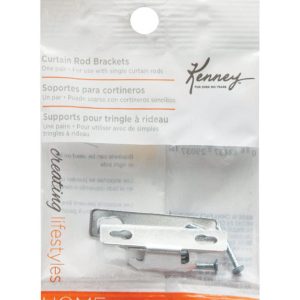 Kenney Chrome Silver Curtain Rod Bracket