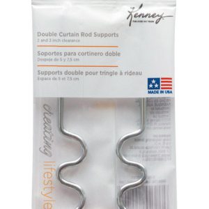 Kenney Chrome Silver Curtain Rod Support Hook