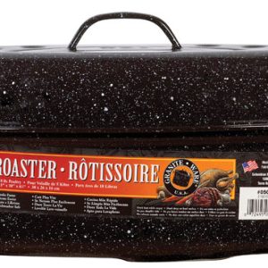 Granite Ware Porcelain Enamel Covered Roaster 10 lb Black