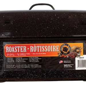 Granite Ware Porcelain Enamel Covered Roaster 20 lb Black