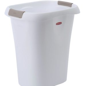 Rubbermaid 5.25 gal White Polypropylene Open Top Wastebasket