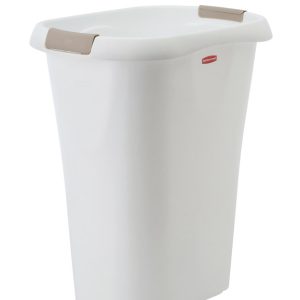 Rubbermaid 8 gal White Polypropylene Open Top Wastebasket