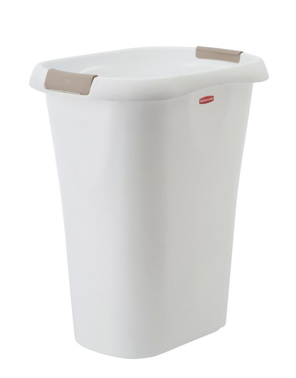 Rubbermaid 8 gal White Polypropylene Open Top Wastebasket