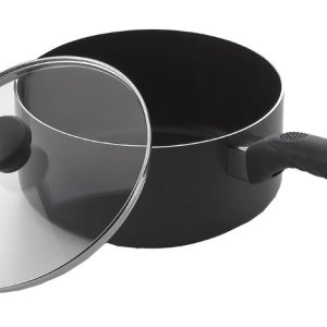 Mirro Get A Grip Aluminum Sauce Pan With Lid 3 qt Black