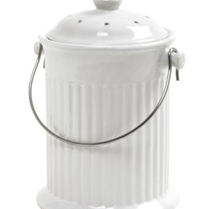 Norpro Nordic White Ceramic Compost Keeper 1 gal