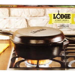 Lodge Logic Cast Iron Skillet Set 10 in. 3.2 qt Black