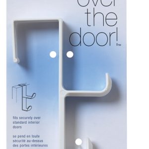 iDesign 5-1/2 in. L White Plastic Medium Over-the-Door Double Hook 1 pk