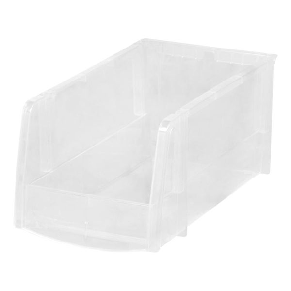 IRIS Clear Storage Bin 5 in. H X 6 in. W X 11 in. D Stackable