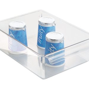 iDesign Clear Storage Bin 3.5 in. H X 8 in. W X 11.5 in. D Stackable