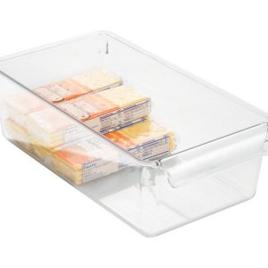 iDesign Clear Storage Bin 3.5 in. H X 6 in. W X 11.5 in. D Stackable