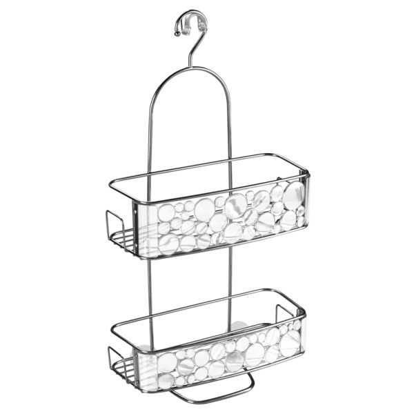 iDesign Bubbli 21.8 in. H X 10.3 in. W X 5.5 in. L Clear Shower Caddy