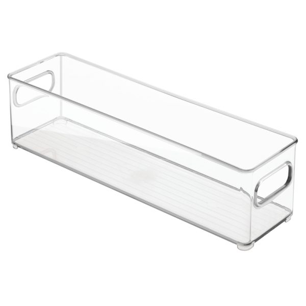 iDesign Clear Storage Bin 4 in. H X 4 in. W X 14.5 in. D Stackable