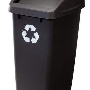 Rubbermaid 12.5 gal Black Plastic Trash Can