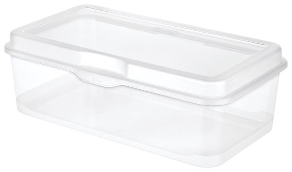 Sterilite 1.6 cu ft Clear Organizer Bin 4.5 in. H X 7.625 in. W X 13.125 in. D Stackable
