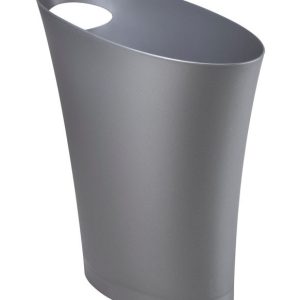 Umbra Skinny 2 gal Silver Plastic Modern Wastebasket