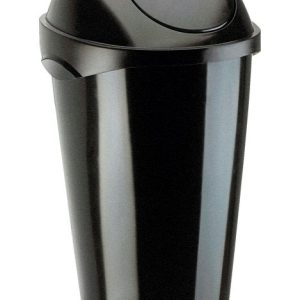 Umbra 13 gal Black Plastic Swing-Top Trash Can