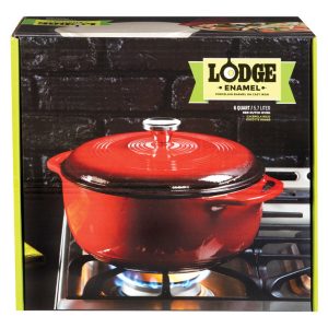 Lodge Cast Iron Dutch Oven 10.5 in. 6 qt Red