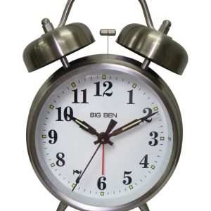 Westclox Big Ben 4.5 in. Silver Alarm Clock Analog Battery Operated