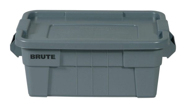 Rubbermaid Brute 14 gal Gray Storage Tote 10.7 in. H X 16.5 in. W X 27.9 in. D Stackable